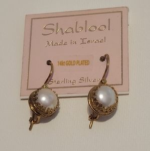 Shablool 14k gold plated earrings